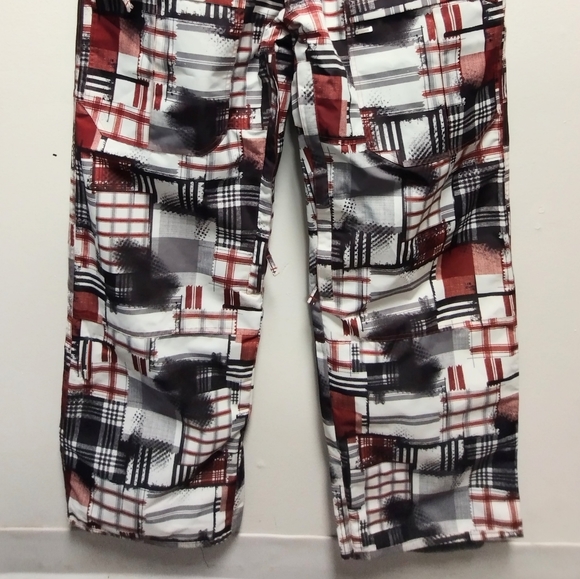 Rip Zone Micro lite Snowboard Pants Plaid Abstract Print Size: XL, 36-39, R 14 - Picture 2 of 11
